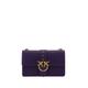 Pinko Womens Leather Love One Classic Shoulder Bag - Purple - One Size