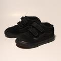 Vans Shoes | Baby / Toddler Vans Size 9 Black Leather & Canvas W/ Velcro Shoes / Sneakers | Color: Black | Size: 9b