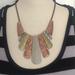 Urban Outfitters Jewelry | Chunky Tri Colored Hammered Statement Necklace By Uo | Color: Gold/Silver | Size: Os