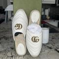 Gucci Shoes | Euc Gucci Calfskin Matelasse Gg Marmont Espadrille | Color: White | Size: 8.5