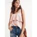 Madewell Tops | Madewell Womens Texture & Thread Tiered Pink Tank Top Crossover Back Sz S | Color: Pink | Size: S