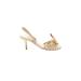 Kate Spade New York Heels: Slingback Kitten Heel Cocktail Party Gold Solid Shoes - Women's Size 6 1/2 - Open Toe