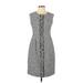 Carolina Herrera Casual Dress - Sheath High Neck Sleeveless: Gray Dresses - Women's Size 10