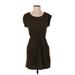 H&M Casual Dress - Popover: Brown Solid Dresses - Women's Size X-Small