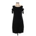 White House Black Market Cocktail Dress: Black Solid Dresses - Women's Size Small