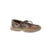 Sperry Top Sider Flats Brown Solid Shoes - Kids Girl's Size 3