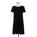 Gap Casual Dress - Shift Crew Neck Short sleeves: Black Dresses - Women's Size X-Small