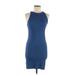 Old Navy Casual Dress - Bodycon Crew Neck Sleeveless: Blue Print Dresses - Women's Size Medium