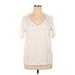 Cynthia Rowley TJX Short Sleeve T-Shirt: Ivory Tops - Women's Size X-Large