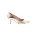 Isaac Mizrahi LIVE! Heels: Pumps Stiletto Cocktail Party Gold Solid Shoes - Women's Size 10 - Pointed Toe