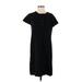 Mossimo Casual Dress - Shift: Black Solid Dresses - Women's Size Medium