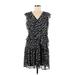 Simply Vera Vera Wang Casual Dress - A-Line V Neck Short sleeves: Black Dresses - Women's Size Medium