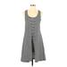 LOFT Beach Casual Dress - A-Line: Gray Solid Dresses - Women's Size Small