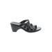 Dansko Mule/Clog: Slip-on Wedge Casual Black Print Shoes - Women's Size 38 - Open Toe