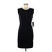 Jennifer Lopez Casual Dress - Sheath Crew Neck Short sleeves: Black Print Dresses - New - Women's Size 8