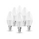 5 Ampoules Led E14 C37 Bougie 4,5w Chaud Froid Lumière Naturelle Samsung V-tac255 -blanc Chaud