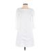 L.L.Bean Casual Dress: White Jacquard Dresses - Women's Size 2