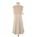 Donna Ricco Casual Dress - Midi: Tan Dresses - New - Women's Size 4