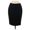 AKRIS for Bergdorf Goodman Wool Skirt: Black Solid Bottoms - Women's Size 8