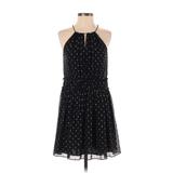 Joie Casual Dress - Mini Halter Sleeveless: Black Polka Dots Dresses - Women's Size X-Small