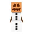 Minecraft Fusion Figures Craft-a-Figure Snow Golem - Easy to Build Character - Compatible With Other Figures - Large Size - Gift for Kids 6+ - HDV54