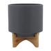 Sagebrook Home Ceramic Planter Pot with Stand Indoor/Outdoor