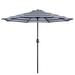 9 Ft Patio Umbrella With Tilt Beach Garden, Black And White Umbrella Outdoor Patio Adjustable