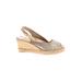 Azura Shoes Wedges: Gold Shoes - Women's Size 38 - Open Toe