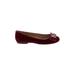 Lands' End Flats: Burgundy Shoes - Women's Size 7 - Round Toe