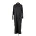 J.Jill Casual Dress - Sweater Dress High Neck 3/4 sleeves: Gray Dresses - Women's Size Medium Petite