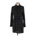 Michael Stars Casual Dress - Shirtdress: Black Plaid Dresses - Women's Size Small