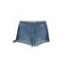 Sam Edelman Denim Shorts: Blue Print Bottoms - Women's Size 25 - Dark Wash