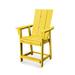 POLYWOOD® Modern Curveback Adirondack Counter Outdoor Chair Plastic in White/Yellow | 23.28" | Wayfair ADD621LE