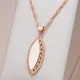 Kinel-Collier pendentif brillant en or rose pour femme tissage simple losange ethnique bijoux de