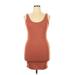 Forever 21 Casual Dress - Bodycon Scoop Neck Sleeveless: Brown Solid Dresses - Women's Size 0X