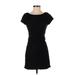 Armani Exchange Casual Dress - Sheath: Black Solid Dresses - Women's Size 0