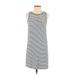 Paige Casual Dress - Shift Crew Neck Sleeveless: Blue Print Dresses - Women's Size X-Small