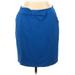 Anne Klein Casual Pencil Skirt Knee Length: Blue Solid Bottoms - Women's Size 16