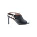 27 EDIT Heels: Slingback Stiletto Cocktail Black Solid Shoes - Women's Size 8 - Open Toe