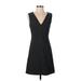 Theory Casual Dress - A-Line V Neck Sleeveless: Black Dresses - Women's Size 2