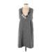 Anna Sui for Target Cocktail Dress - Mini Plunge Sleeveless: Gray Marled Dresses - New - Women's Size Medium