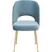 Mercer41 Jandrain Velvet Side Chair Dining Chair Wood/Upholstered/Velvet in Gray/Brown | 33 H x 19 W x 22 D in | Wayfair