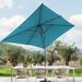 Arlmont & Co. Samentha 72" x 108" Rectangular Market Umbrella, Metal in Blue/Navy | 96.5 H x 72 W x 108 D in | Wayfair