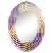 East Urban Home Gold & Purple Lunar Vector I - Spiral Wall Mirror-MIR115867-Oval, Crystal | 29.5 H x 19.6 W x 0.24 D in | Wayfair
