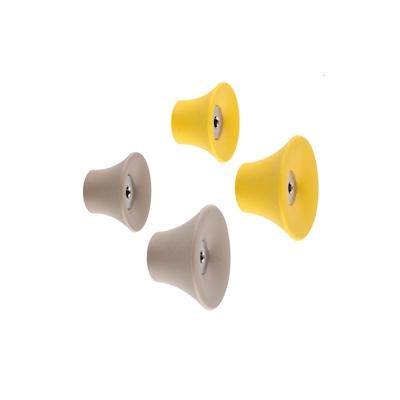 WAGNER hooks4home Wandhaken TULIP 4tlg. Set - Ø 40 x 25 mm & Ø 50 x 30 mm, Stahl & Kunststoff, taupe/gelb - 17032024 Image