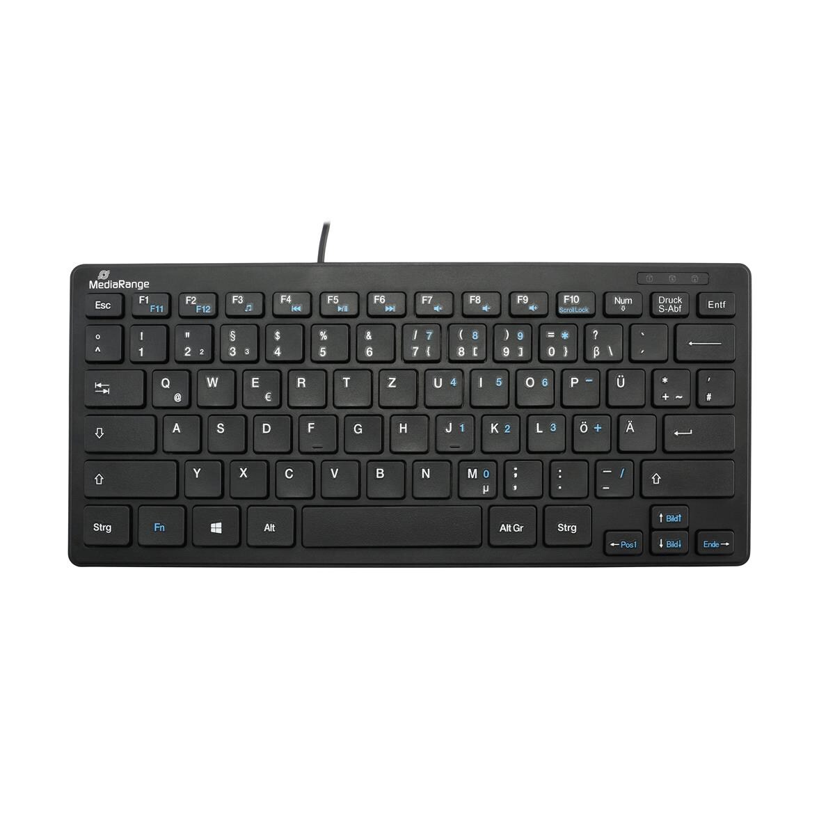 MediaRange MROS112 Tastatur kompakt - QWERTZ, schwarz Image