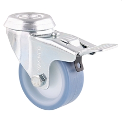 WAGNER ultrawendige 360° - Lenkrolle, ultrasoft, Rückenloch, Bremse, für TENO System, Ø 50 mm, Tragkraft 50 kg- 23355001 Image