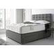 Charcoal Linen Divan Bed Set With Orthopedic Foam And Spring Mattress - Grey | Wowcher