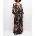 Metallic Mixed Floral Maxi Dress