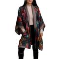 Keisha Long Floral Pattern Duster Jacket